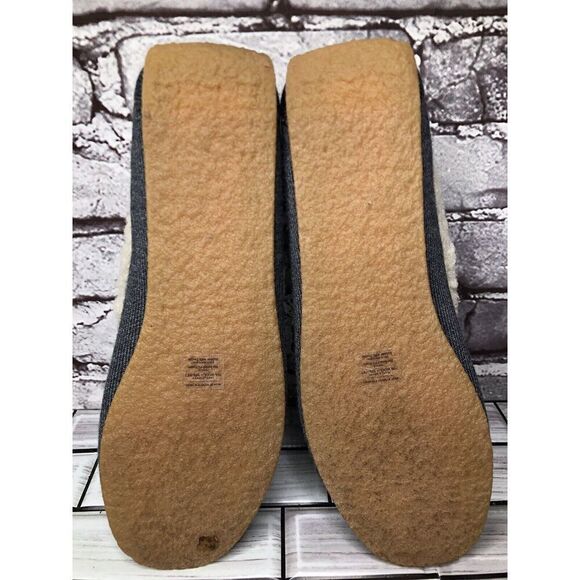Rothy's Gray Textile The Slipper Fur Loafers Flat Faux Wool Women Sz 6M US/36EU - Picture 13 of 16